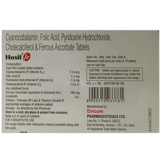 hosit fe tablet 10's